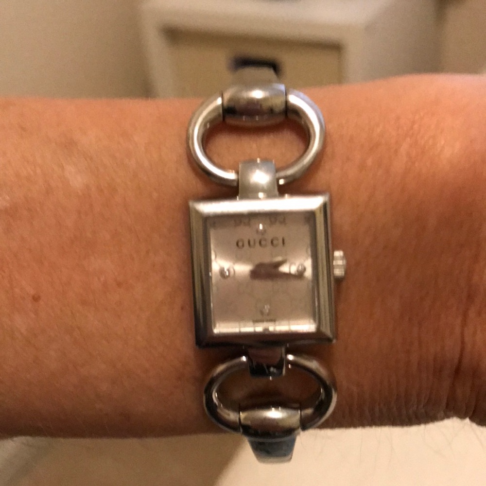 Gucci watch with diamonds